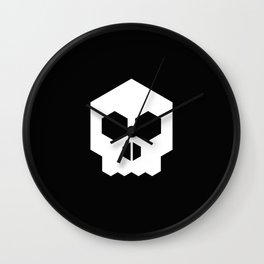 hex geometric halloween skull Wall Clock