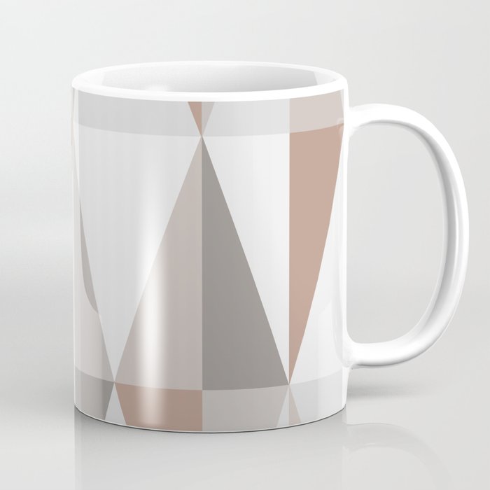 MidCentury Modern Triangles Brown Coffee Mug