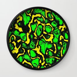 Ancient emerald green and gold Wall Clock