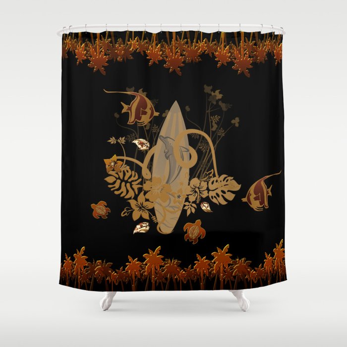 Hawaiian Tropical Design Shower Curtain By Nicky2342 Society6 Hawaiian Tropical Design Shower Curtain