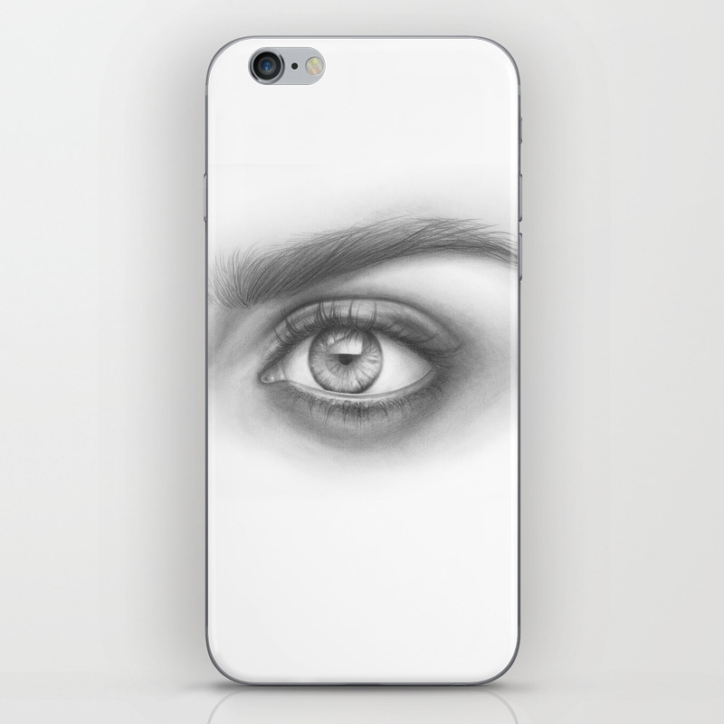 eye art sexy girl beauty model woman face graphite drawing pencil black and white art phone skins
