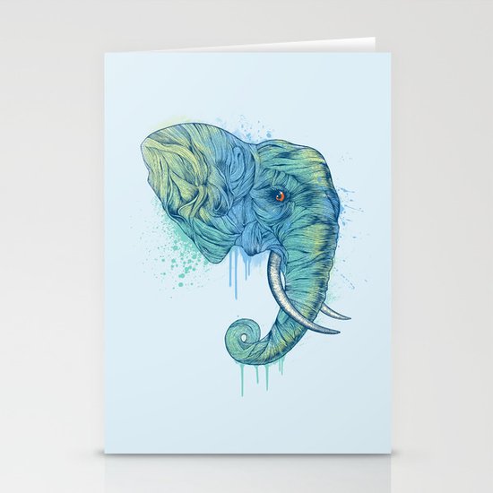 Elephant Portrait Stationery Cards
