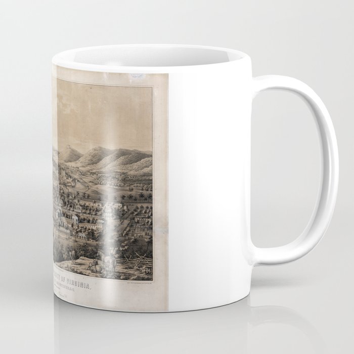 University of Virginia, Charlottesville & Monticello (1856) Coffee Mug