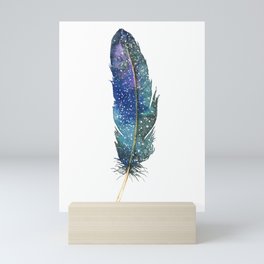 Galaxy Feather Mini Art Print