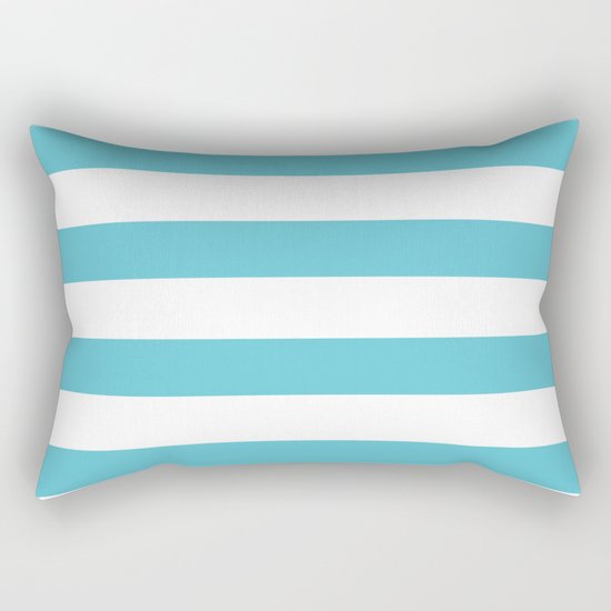 Simply Stripes in Seaside Blue Rectangular Pillow