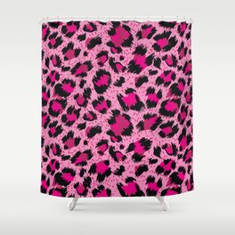 Seamless luxury pink leopard pattern. Shower Curtain