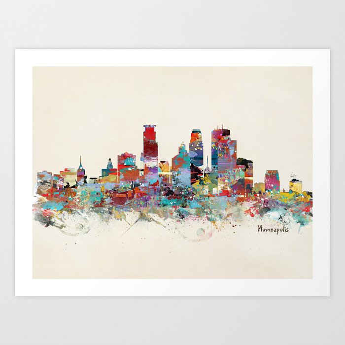 Minneapolis Minnesota skyline Art Print
