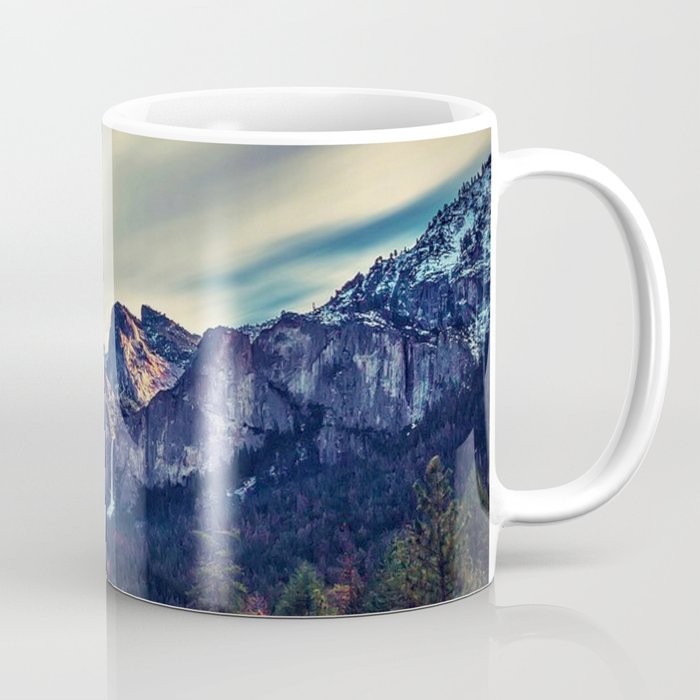 Yosemite Valley and Waterfall in Autumn Coffee Mug