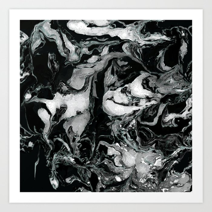 Black White Acrylic Paint Texture Abstract Stock Illustration 1928265155