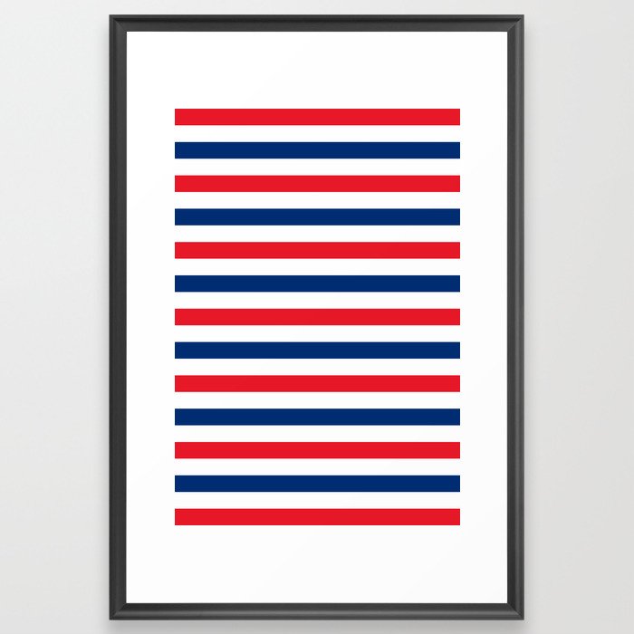 Americana Stripes Framed Art Print