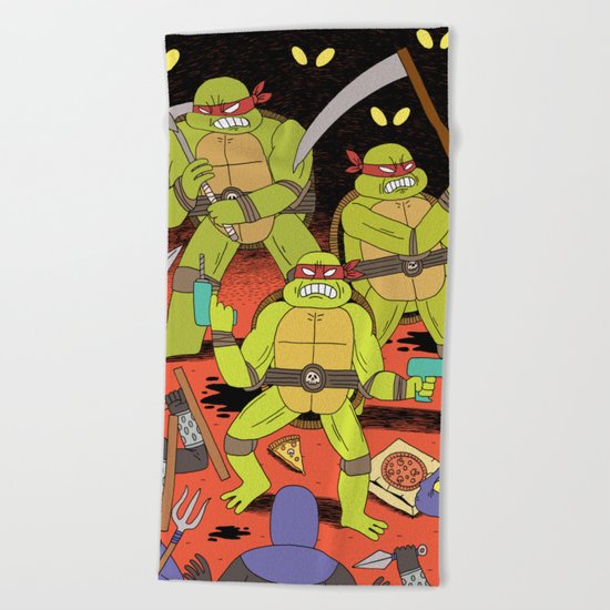 TURTLES FIGHTERS - REVENGE Beach Towel