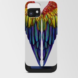 Macaw parrot wings. tropics.  iPhone Card Case