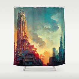 World of Tomorrow Shower Curtain