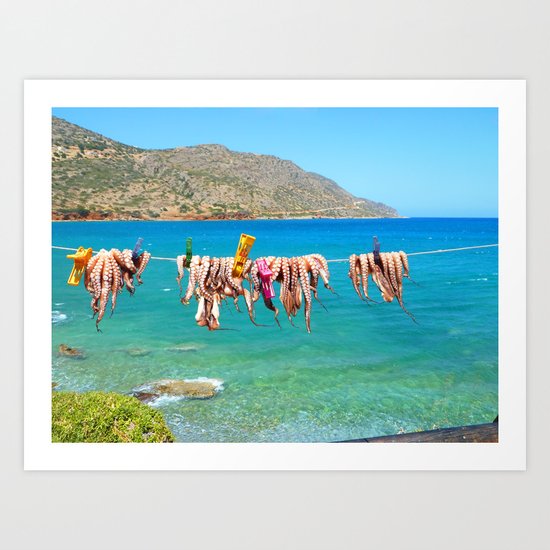 Hung Octopus (Creete) Art Print
