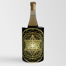 Merkaba Star Mandala Sacred Geometry Wine Chiller