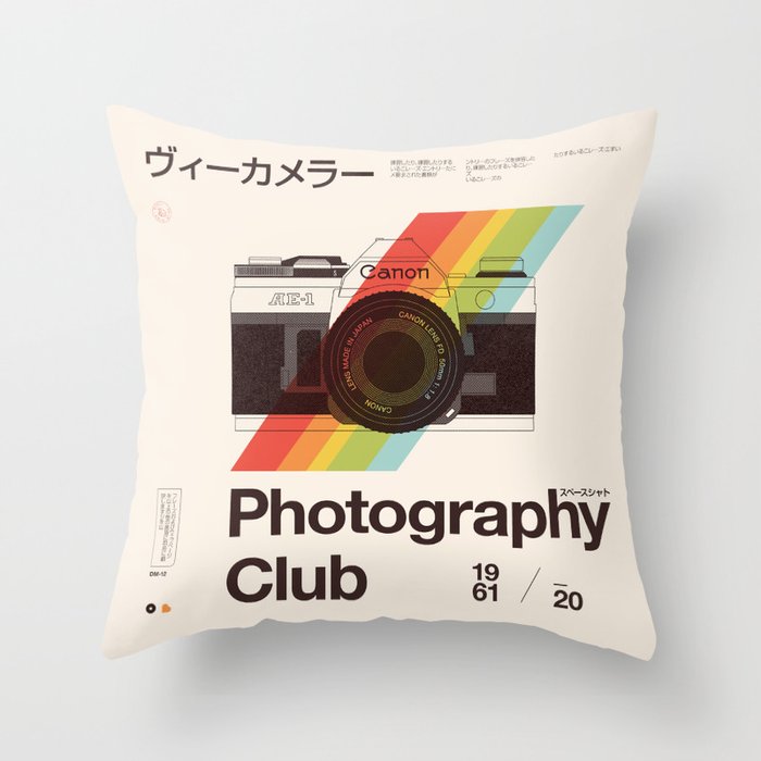 Photography Club Throw Pillow