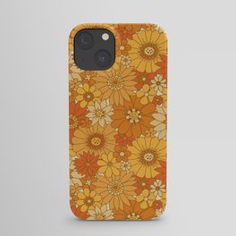 70s Retro Daisy Floral - Harvest iPhone Case
