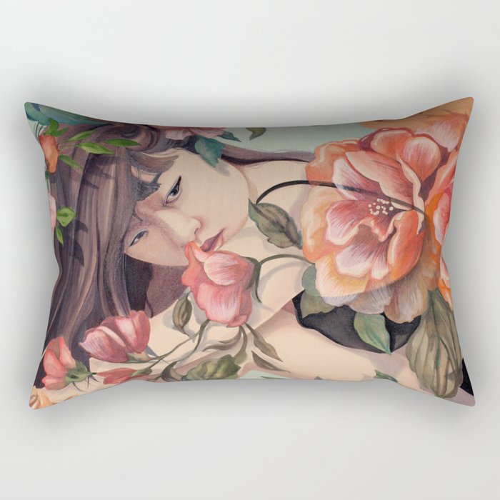 Steal Blossom Rectangular Pillow