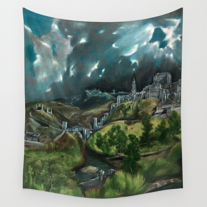 El Greco - View of Toledo Wall Tapestry by Old Masters  Society6