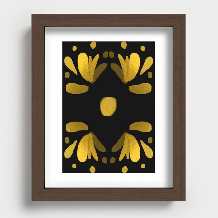 Yellow abstraction Recessed Framed Print