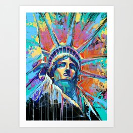Statue Of Liberty In Color New York Usa America Acrylic