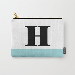 Monogram Letter H-Pantone-Limpet Shell Carry-All Pouch | Digital, Graphicdesign, Typography 