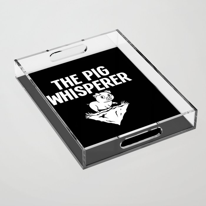 Mini Piggy Pig Farmer Funny Acrylic Tray