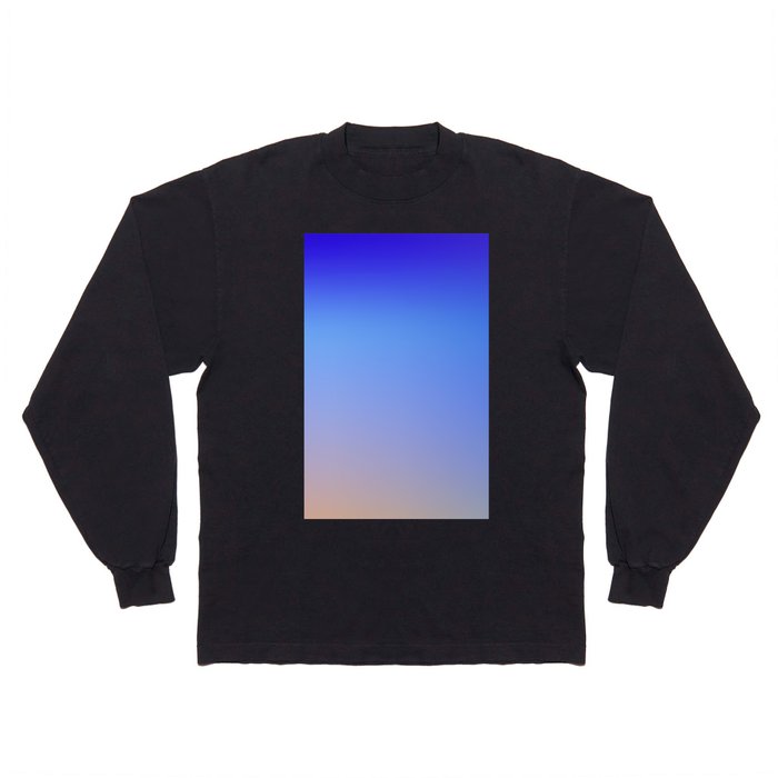 21  Blue Gradient Background 220715 Minimalist Art Valourine Digital Design Long Sleeve T Shirt