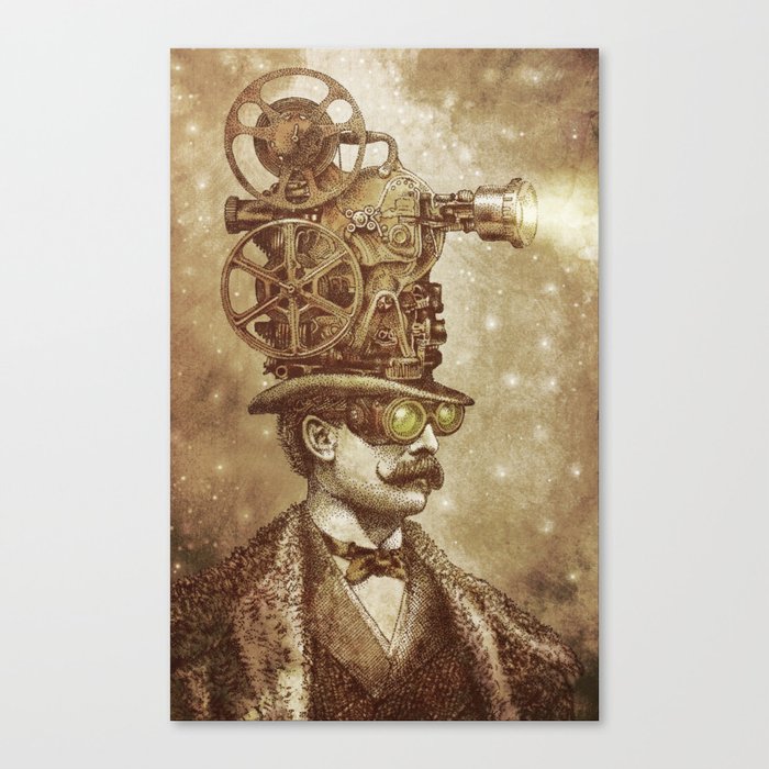 The Projectionist (sepia option) Canvas Print