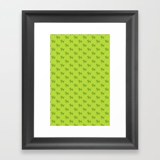 Dogs-Green Framed Art Print