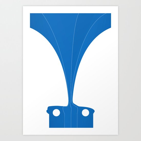 Silhouette Racers - Mazda MX5 in Blue Art Print