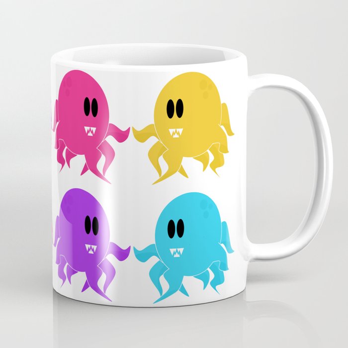 Alien Octopus Pattern Coffee Mug