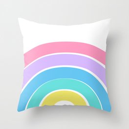 Happy Rainbow Throw Pillow