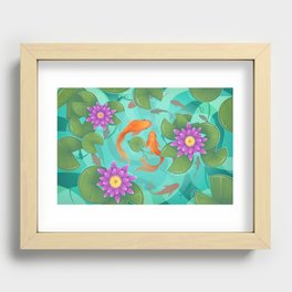 Summer Goldfish Pond Recessed Framed Print