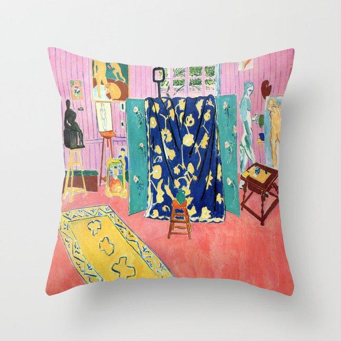 Henri Matisse The Pink Studio Throw Pillow