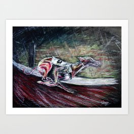 Dog Puppy Greyhound Racing winning run sporting artwork Art Print