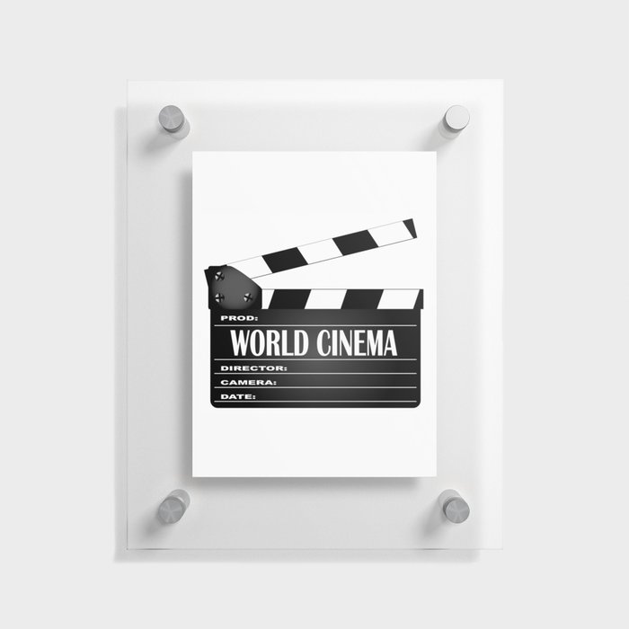 World Cinema Movie Clapperboard Floating Acrylic Print