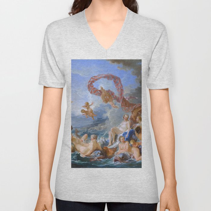François Boucher "The Triumph of Venus" V Neck T Shirt