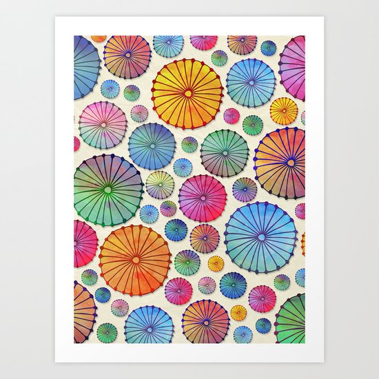 Coctail Umbrellas - Summer Memories Art Print