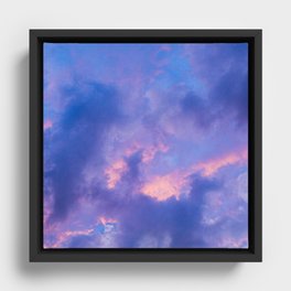 Dusk Clouds Framed Canvas