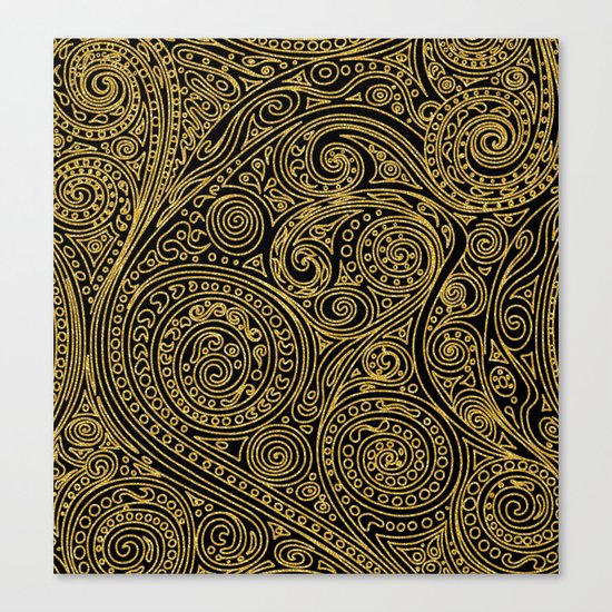 Golden spiral pattern Canvas Print