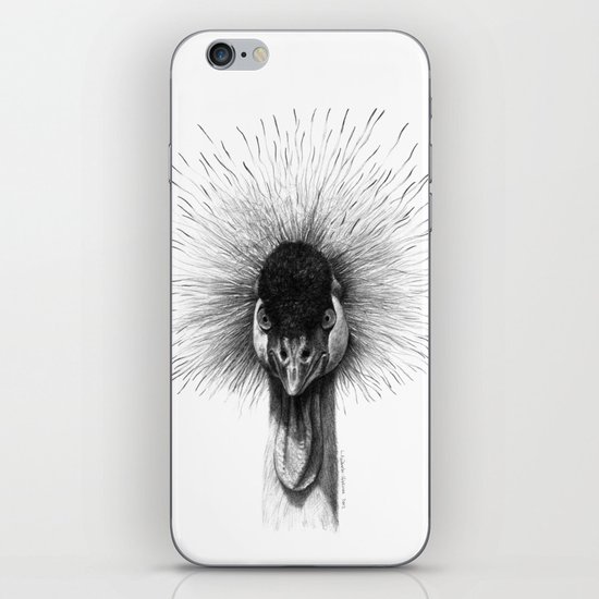Black Crowned Crane G2012-065 iPhone & iPod Skin
