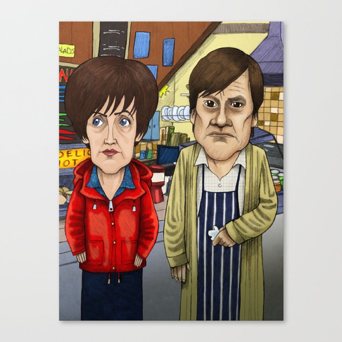 Roy And Hayley Cropper From Corrie Canvas Art by pickledjo