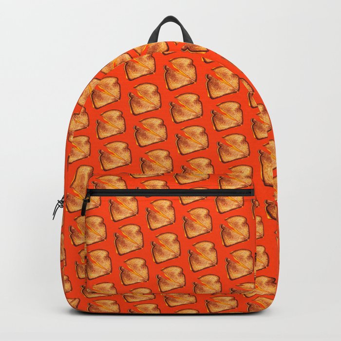 Grilled Cheese Sandwich Pattern - Red Backpack
