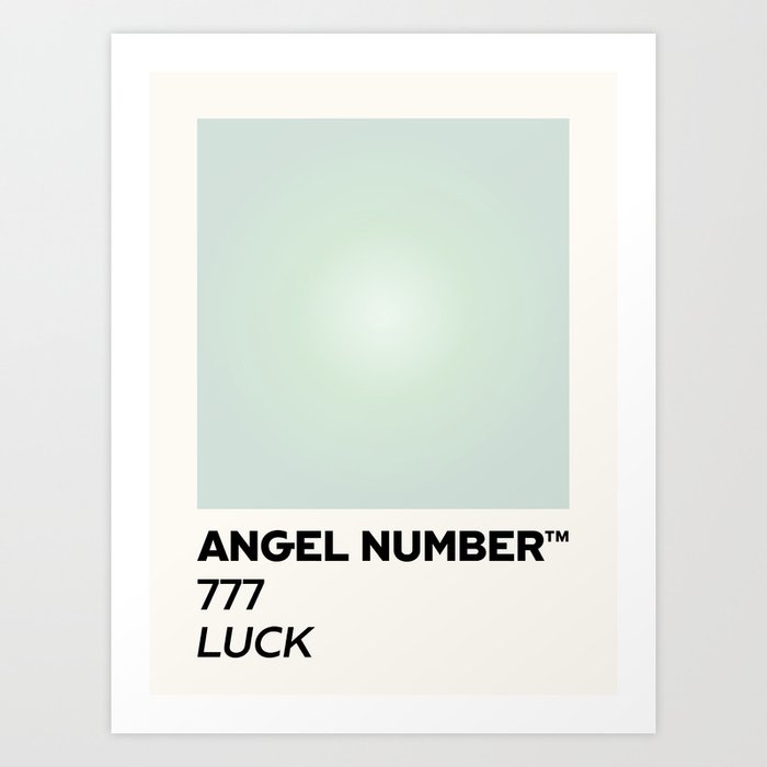 Angel number - 777 - luck Art Print