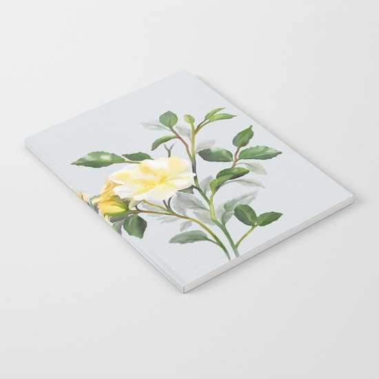 Yellow Watercolor Rose Notebook