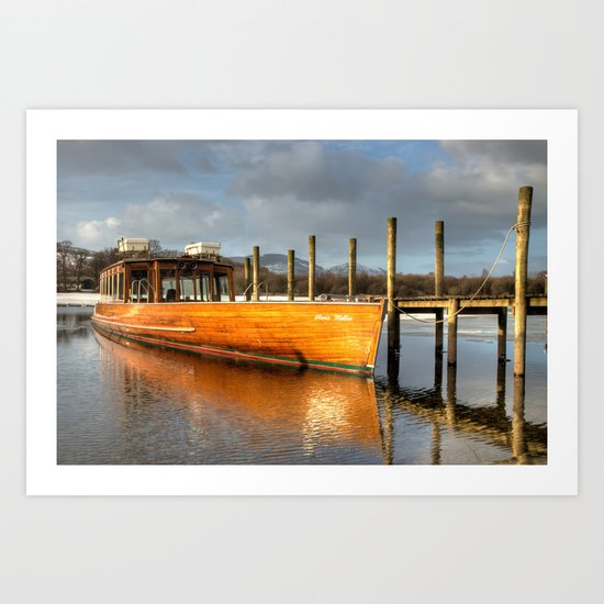 Derwent Water Launch Art Print