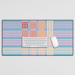 Hideyasu - Classic Crossed Retro Stripes Desk Mat
