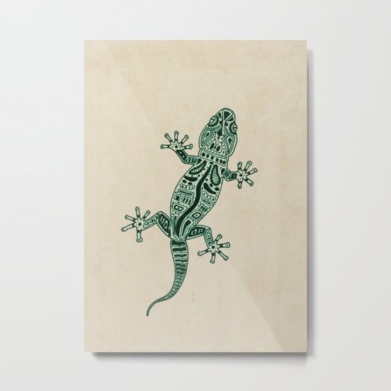 Ornate Lizard Metal Print