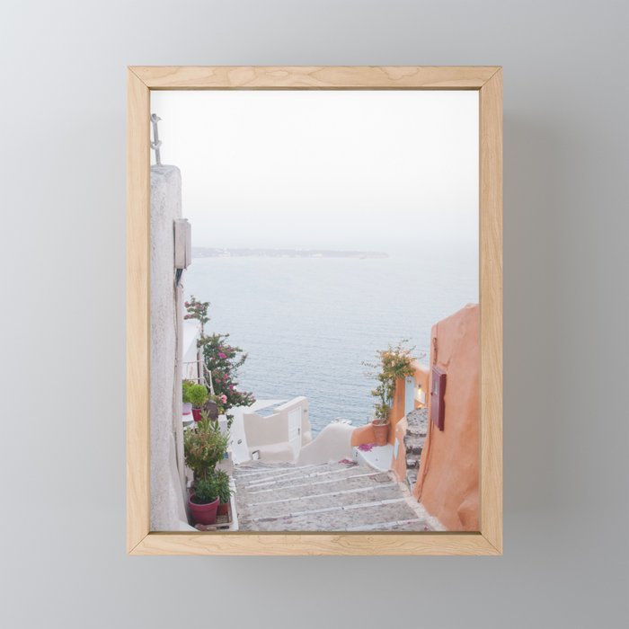 Dreamy Santorini Oia #2 #wall #art #society6 Framed Mini Art Print